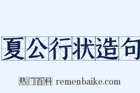 夏公行状造句是什么意思的图片